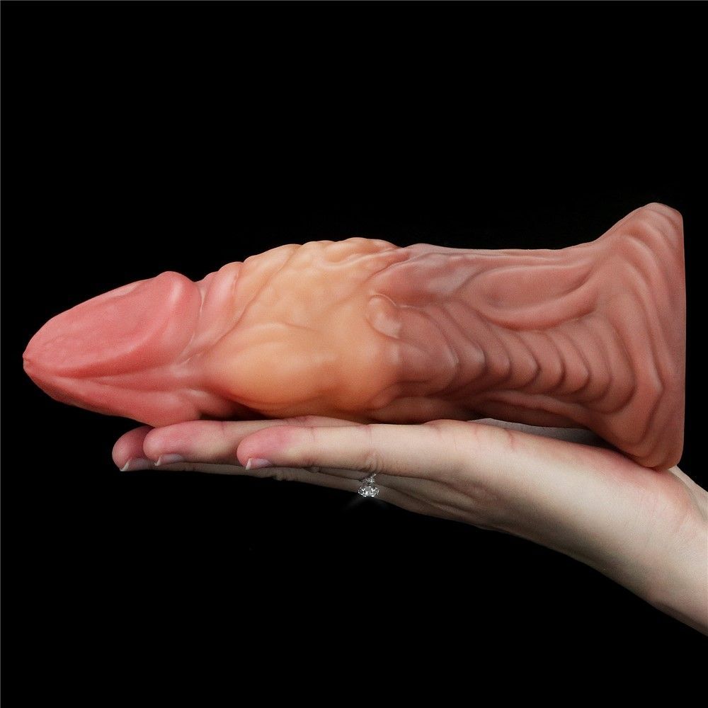 Фаллоимитатор Dual-Layered Silicone Nature Cock 7.0'', 18 см (коричневый)