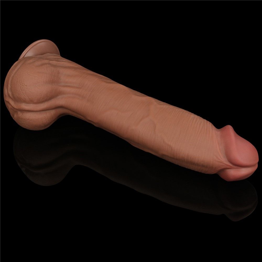 Фаллоимитатор LoveToy Sliding-Skin Dual Layer Dong King Sized, 36 см (телесный)
