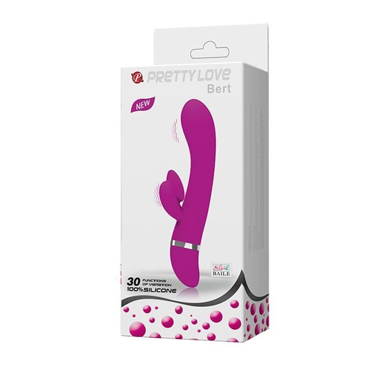 Вібратор кролик Pretty Love Bert, 18.8x3.5 см (фіолетовий)