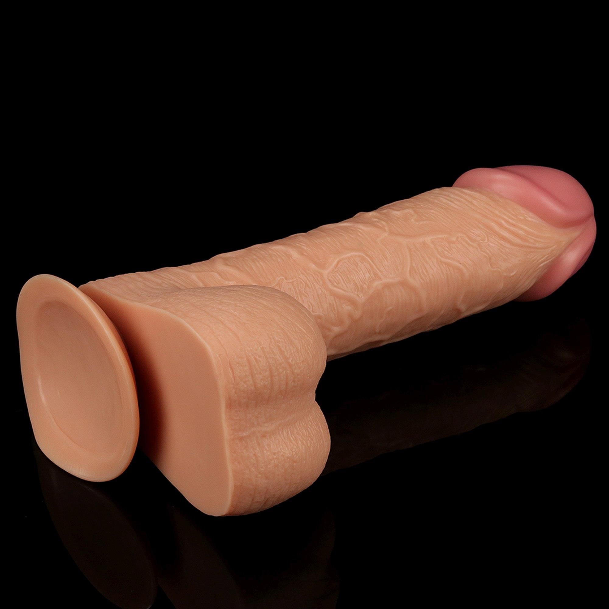Великий фалоімітатор LoveToy Legendary King Sized Realistic, 25,5 см (тілесний)