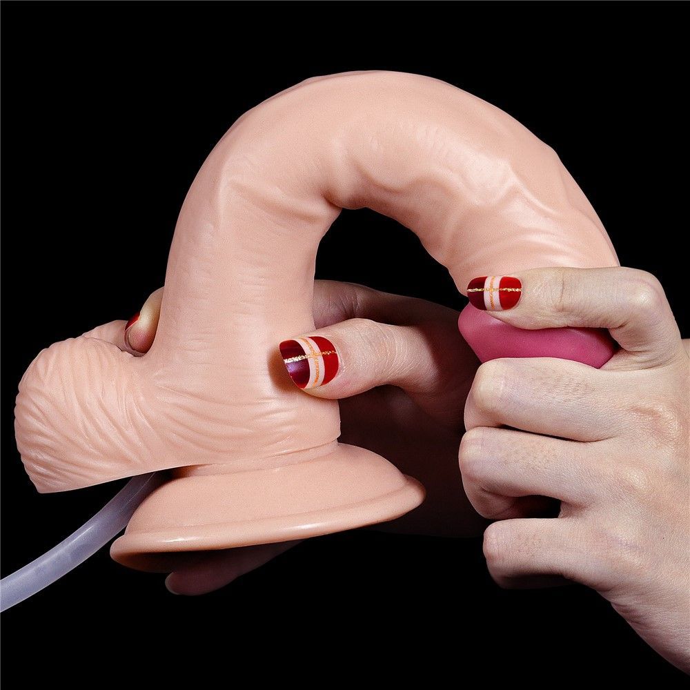 Фаллоимитатор с эякуляцией LoveToy Squirt Extreme, 23 см (телесный)