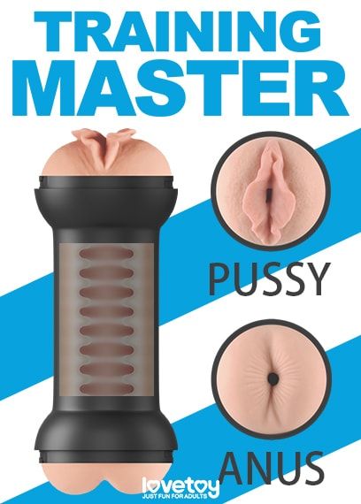 Двойной мастурбатор LoveToy Traning Master Double Side Stroker (телесный)
