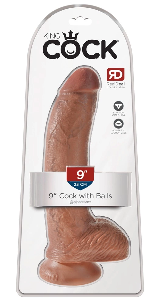 Фаллоимитатор Pipedream Cock 9 Inch With Balls, 23 см (коричневый)