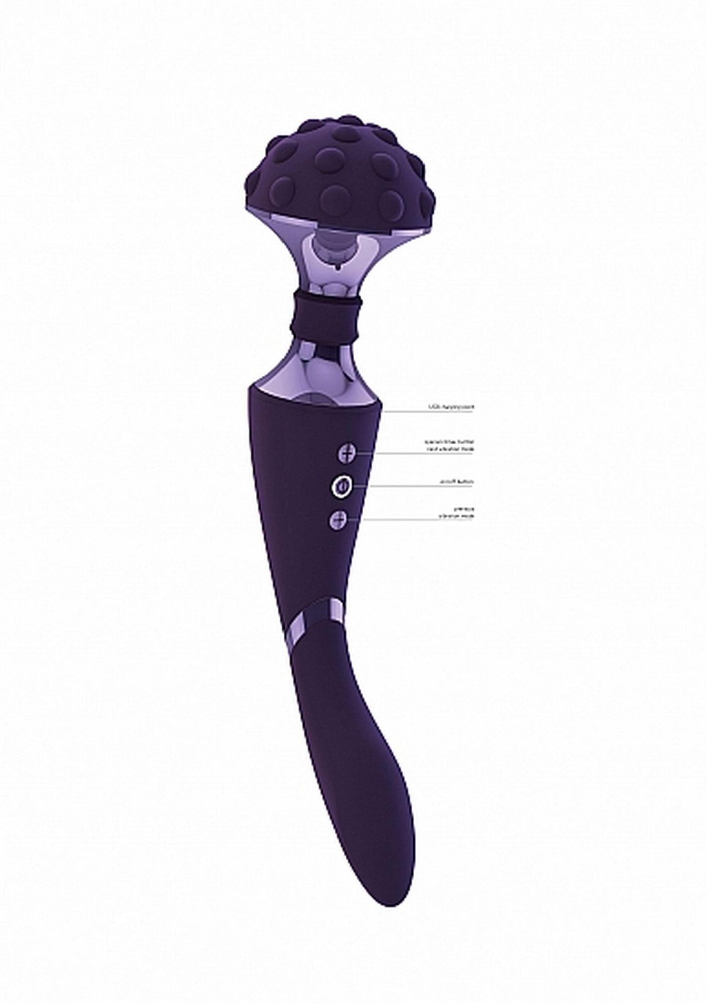 Вибромассажер Vive Shiatsu Bendable Massager Wand, 28.6 см (фиолетовый)