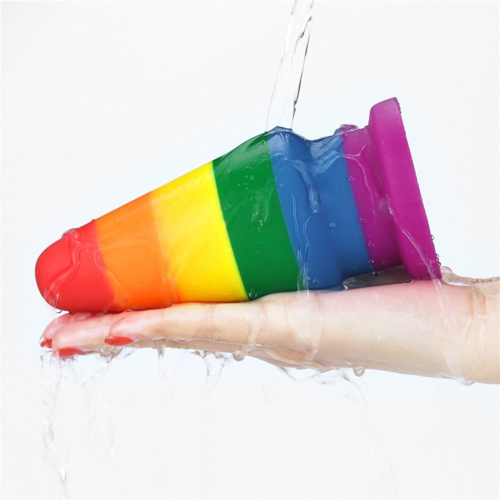 Korek analny LoveToy Pride 6, 16 cm (tęczowy)