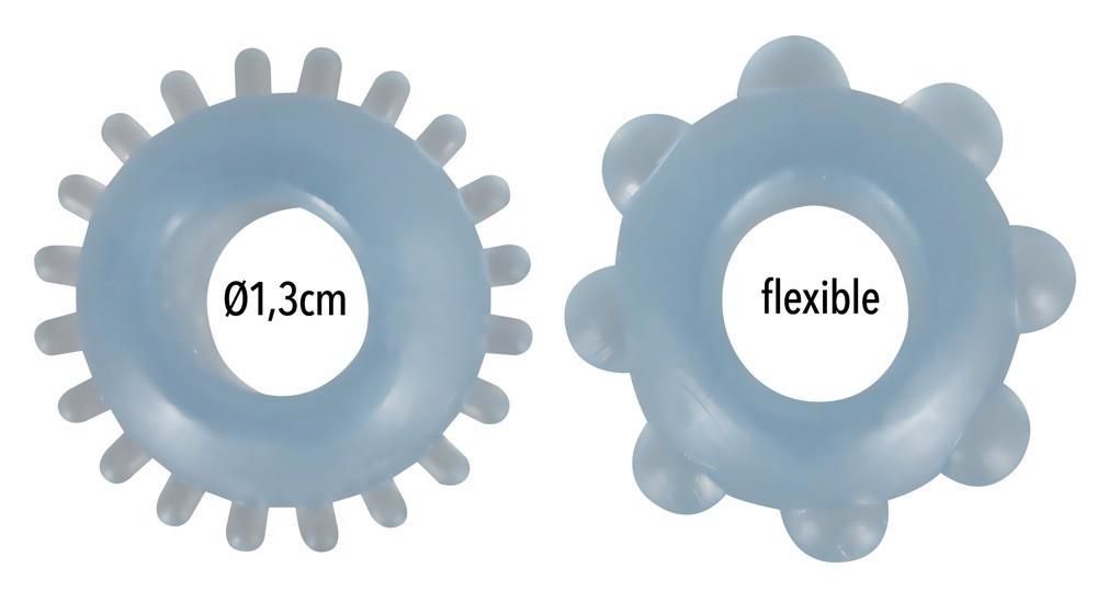 Набір ерекційних кілець для пеніса Cock Ring Set, 2 шт (блакитний)