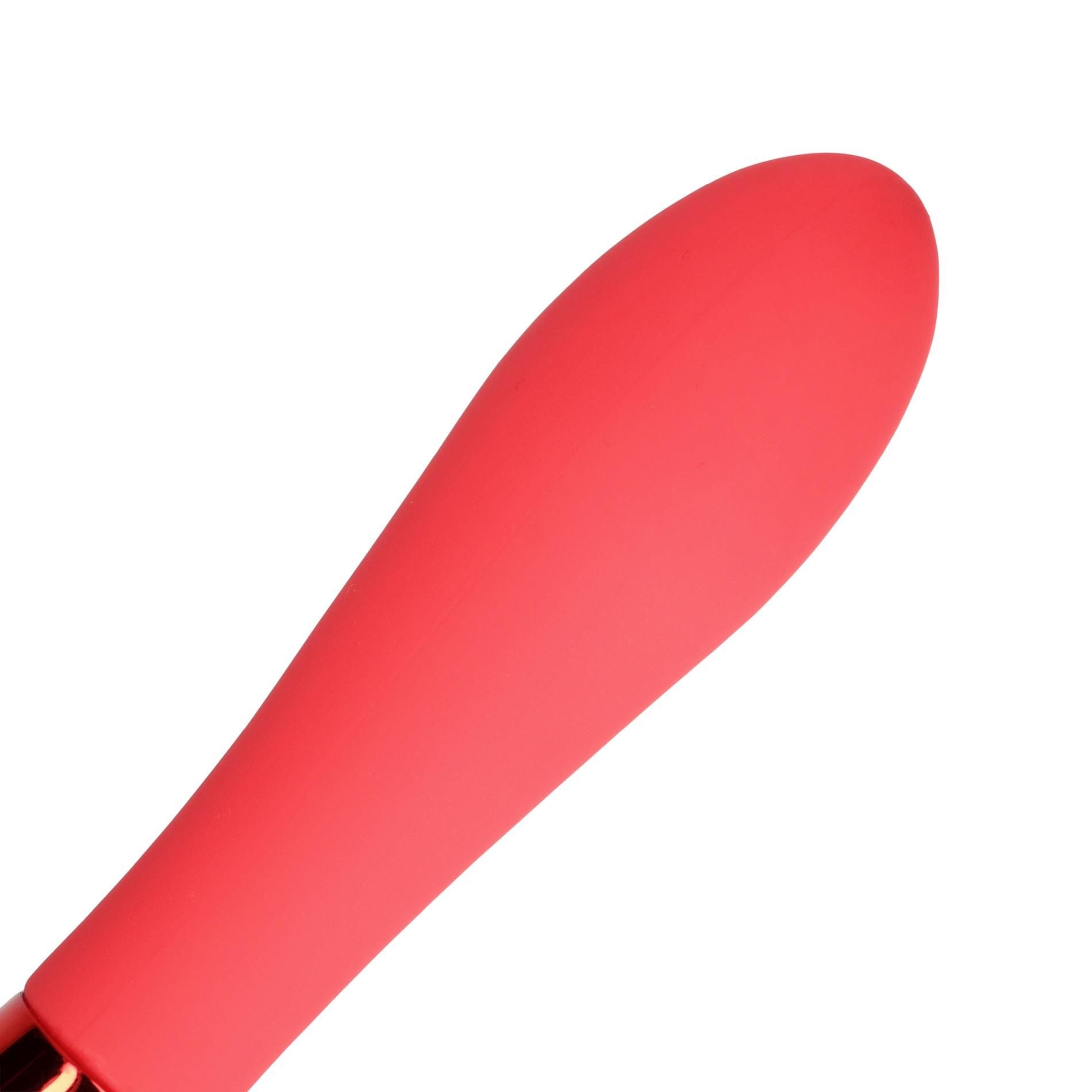 Вибратор Loveline Smooth Silicone G-Spot, 20.5 см (красный)