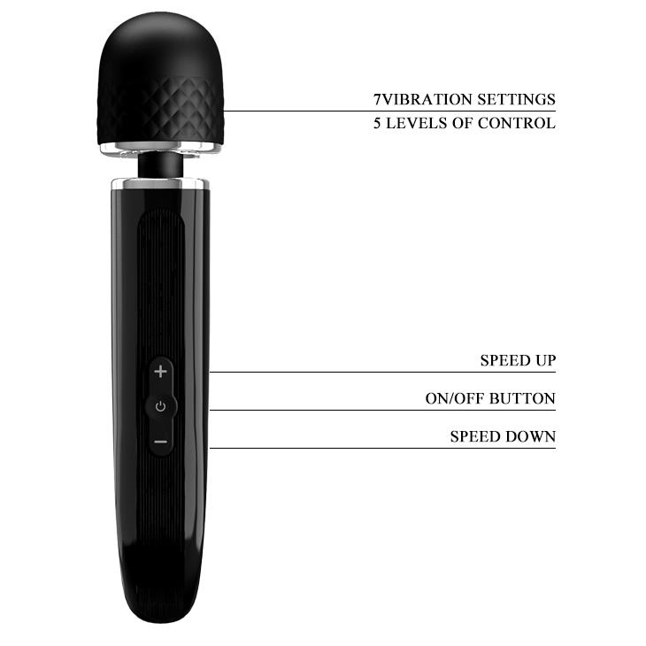 Вибромассажер Pretty Love Charming Massager, 24 см (черный)