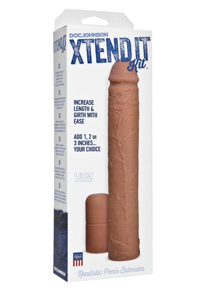 Насадка на пенис Doc Johnson Xtend It Kit, 22,8 см (коричневый)