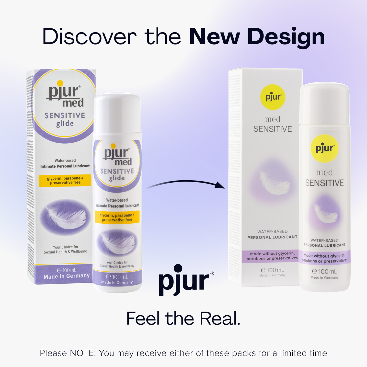 Лубрикант Pjur Med Sensitive Glide на водной основе, 100 мл