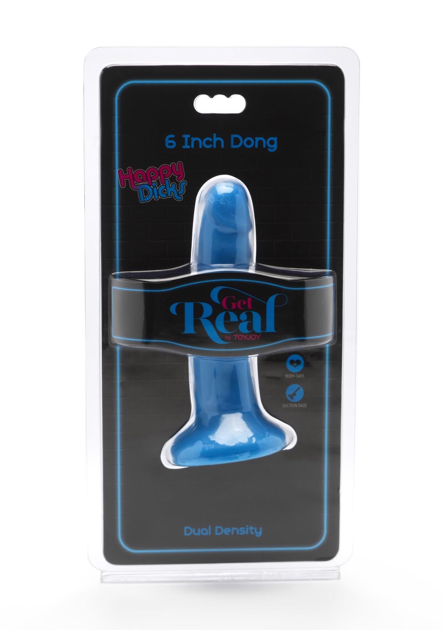 Фаллоимитатор с присоской Toy Joy Get Real Happy Dicks Dong, 15 см (голубой)