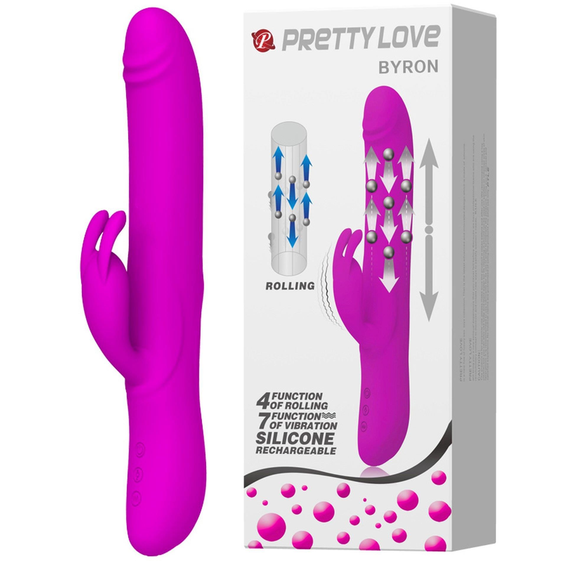 Вибратор-кролик Pretty Love Byron, 25 см (розовый)