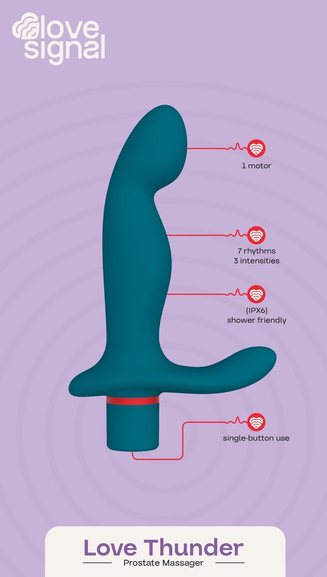 Kork analny Dream Toys Love Thunder, 15 cm (niebieski)