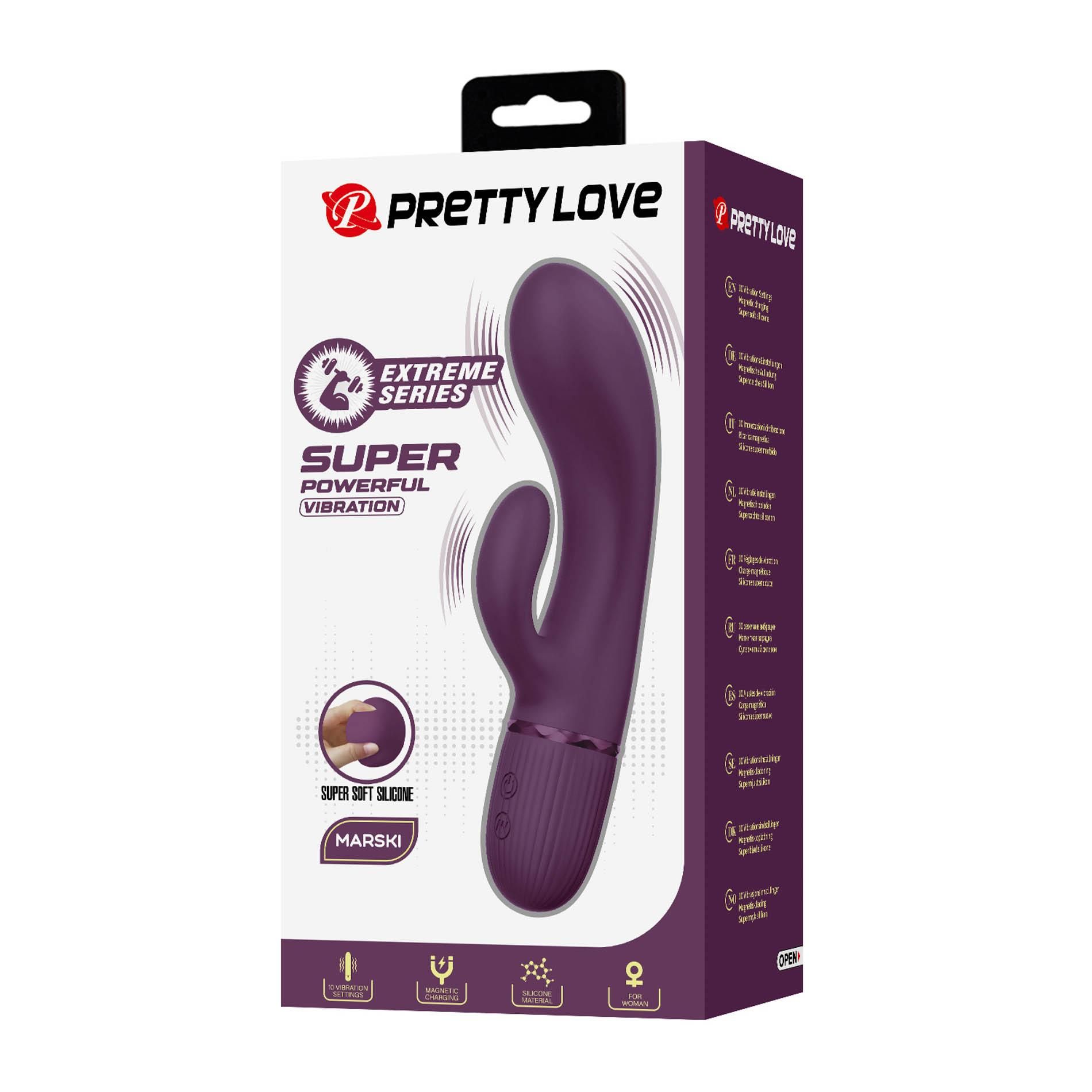 Вибратор-кролик Pretty Love Marski, 18 см (фиолетовый)