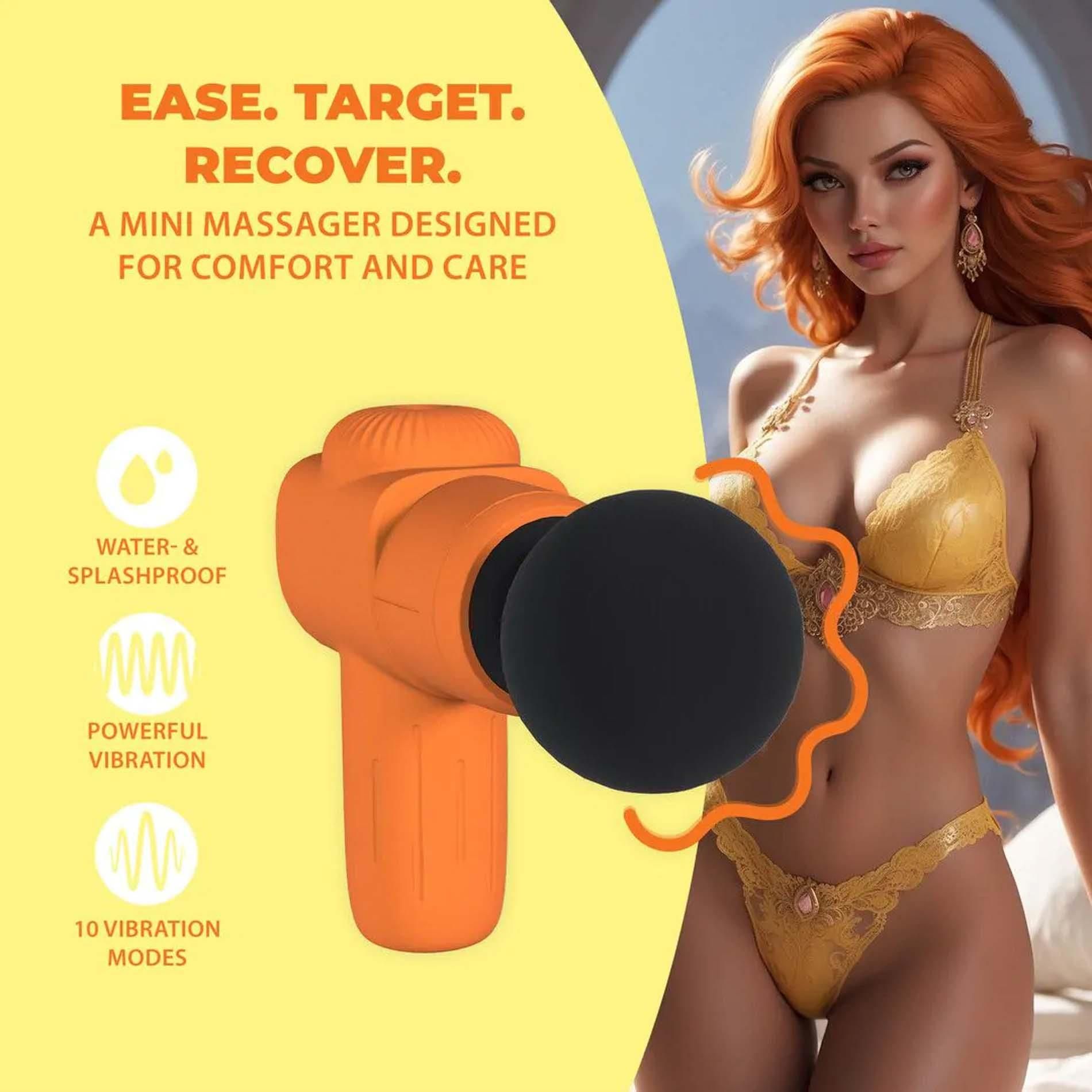 Вибромассажер Loveline Microboost, 10.5 см (оранжевый)