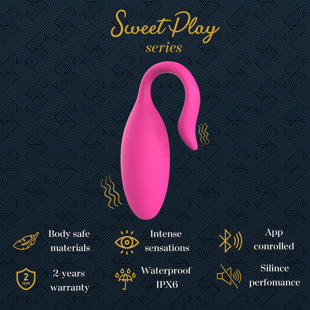 Виброяйцо Erospace Sweet Play A9, 10,5 см (розовый)