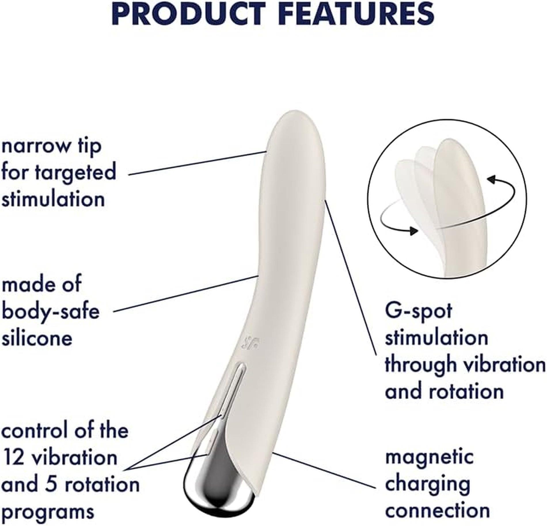 Вибратор Satisfyer Spinning Vibe 1, 17,5 см (белый)