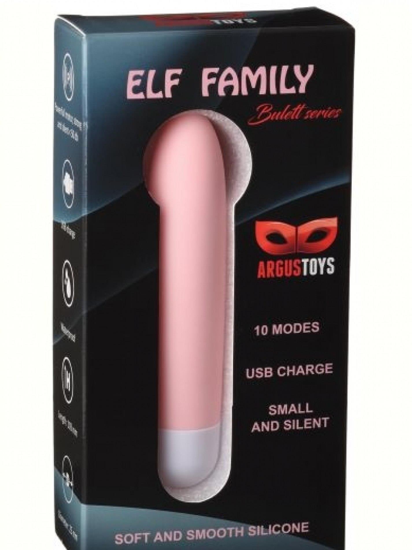 Вибратор для клитора Argus Elf family 1, 10.3 см (розовый)