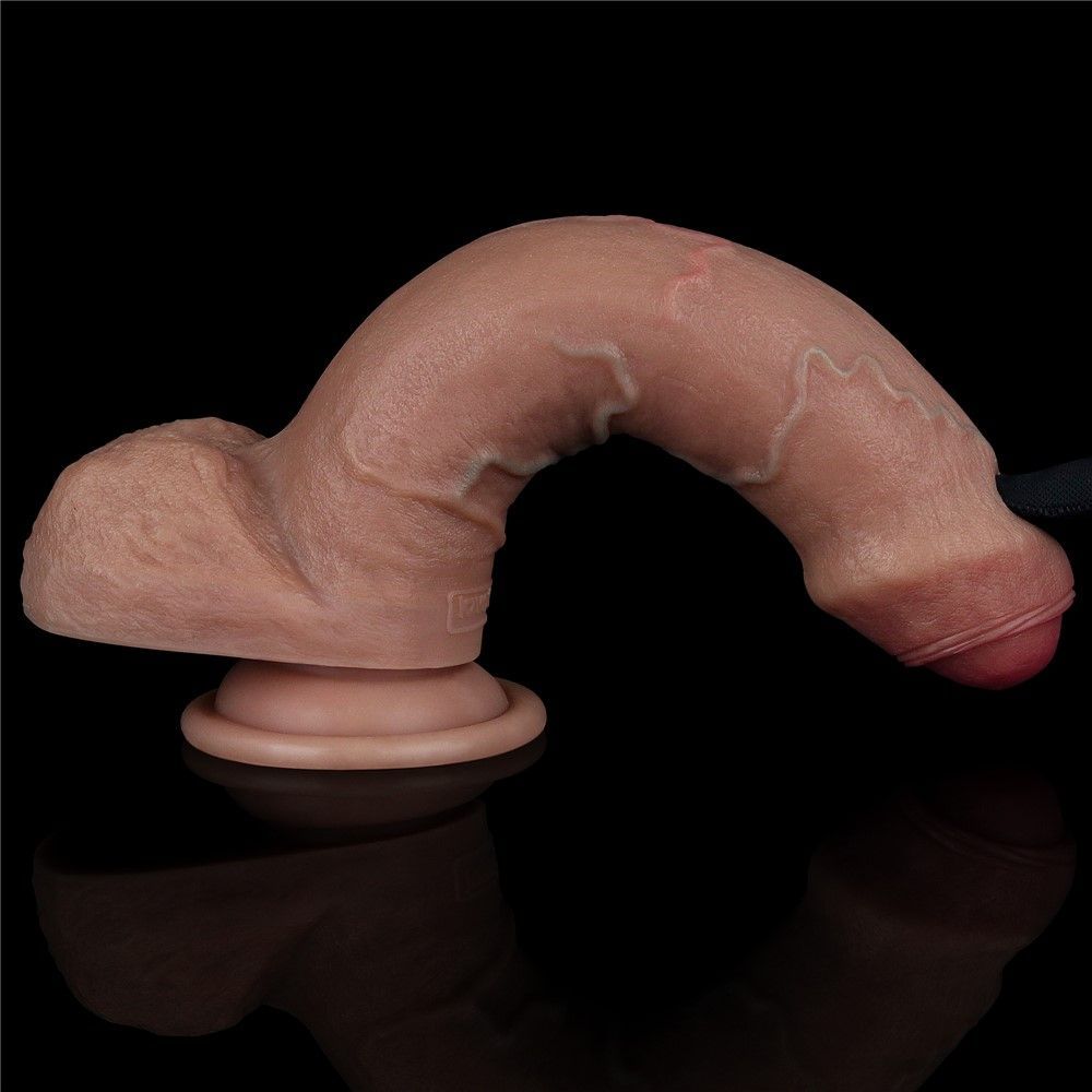 Фалоімітатор Lovetoy Dual-Layered Silicone Nature, 20,5 см (коричневий)
