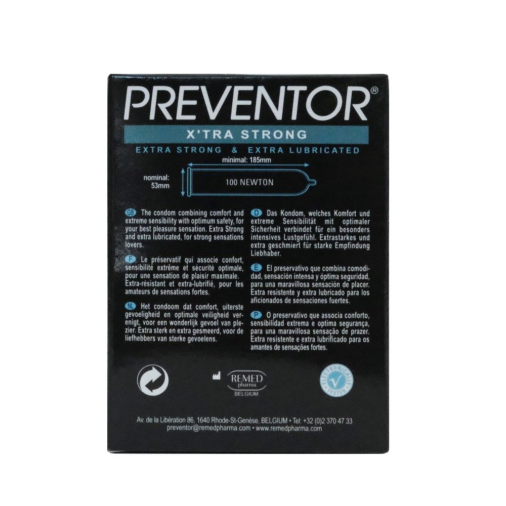 Презервативы Preventor® X'tra Strong, 3 шт (ваниль)