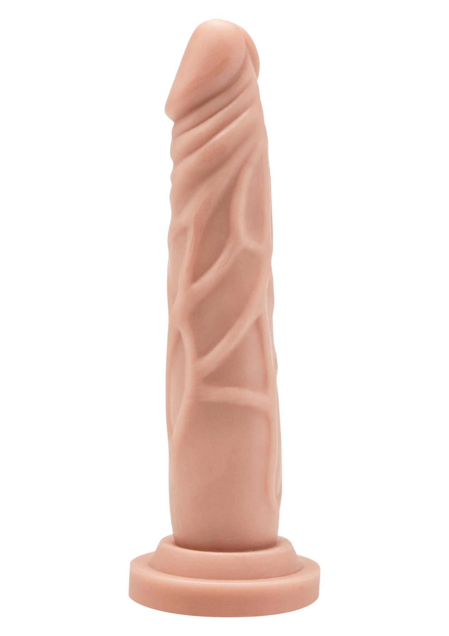 Релистичный фаллоимитатор на присоске Get Real ToyJoy, 18 см (телесный)