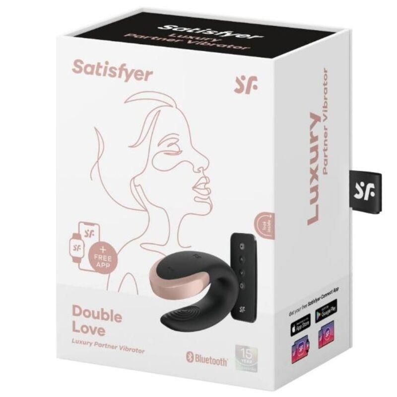 Вибратор для пар Satisfyer Double Love, 8,6 см (черный)