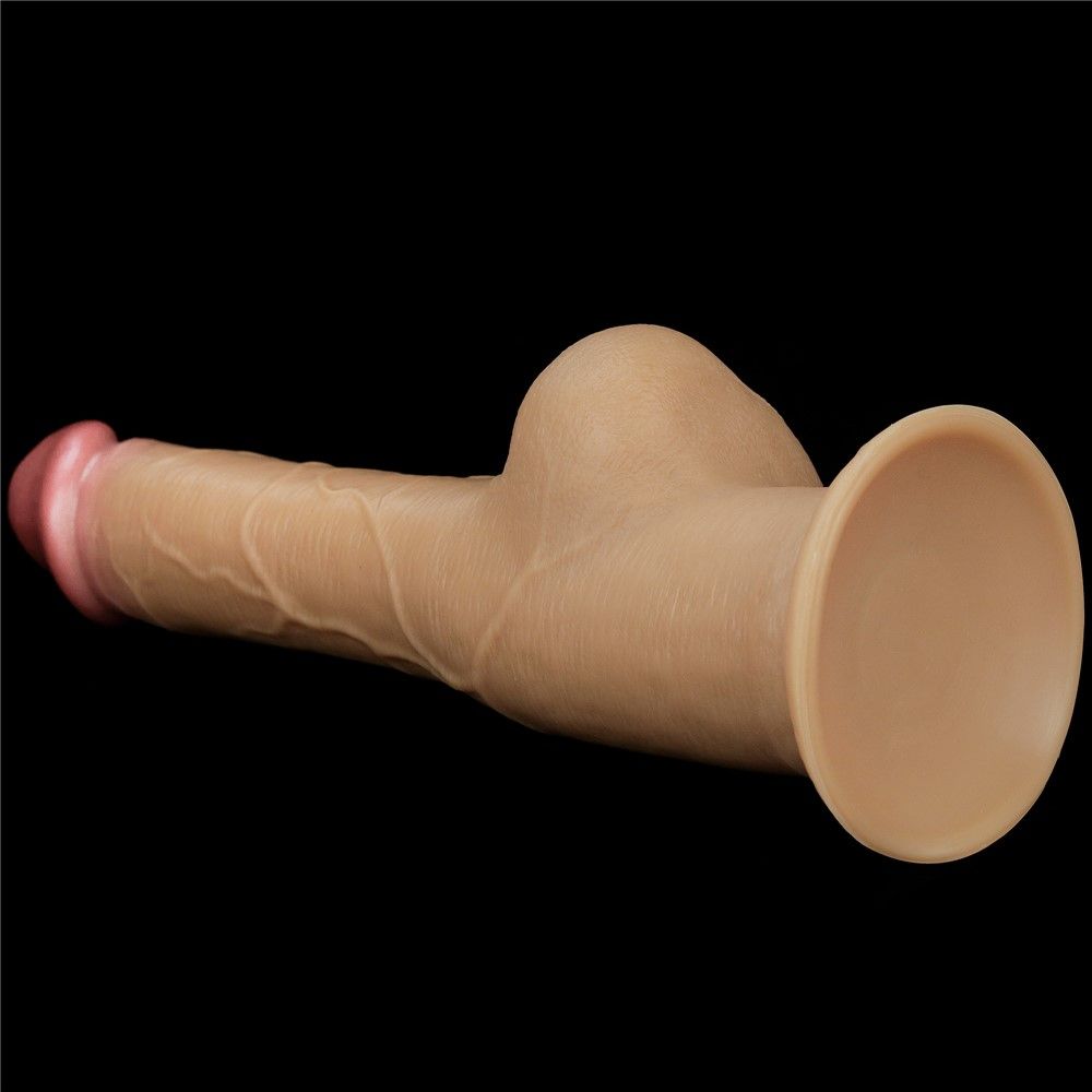 Lovetoy Dong 9.5'' Dual Layered Handle Cock - Dildo, W kolorze cielistym, 25 cm