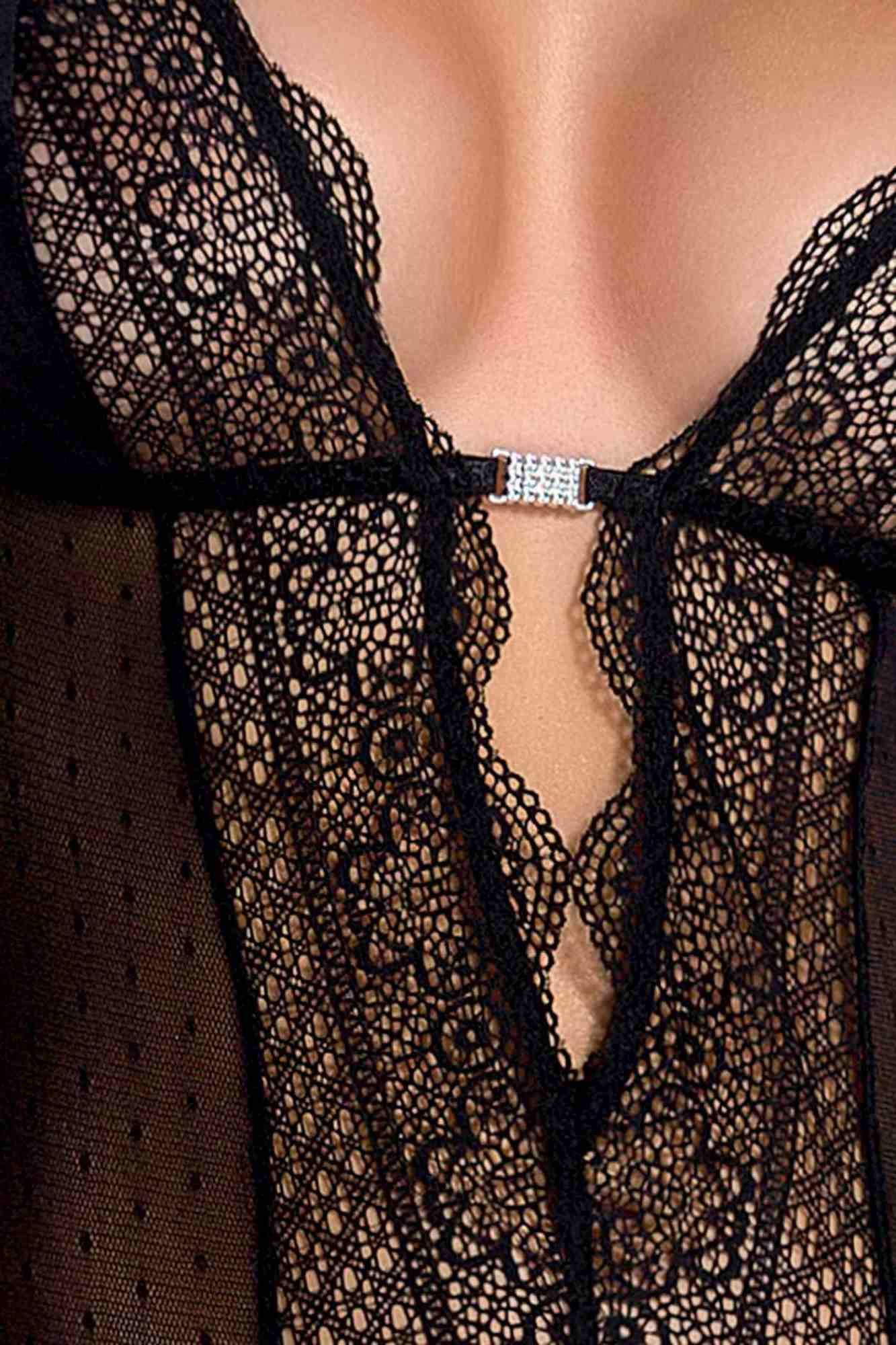 Корсет и стринги Casmir Clarisse, L/XL (черный)