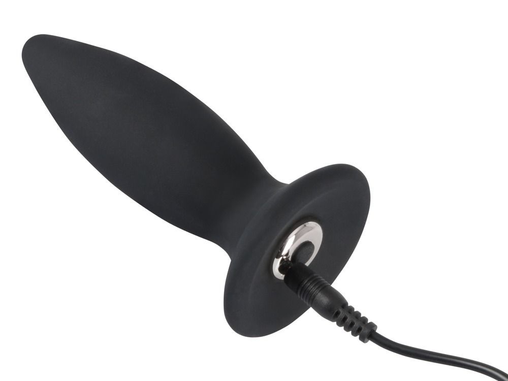 Korek analny Black Velvets Rechargeable Plug Small, 11 cm (czarny)