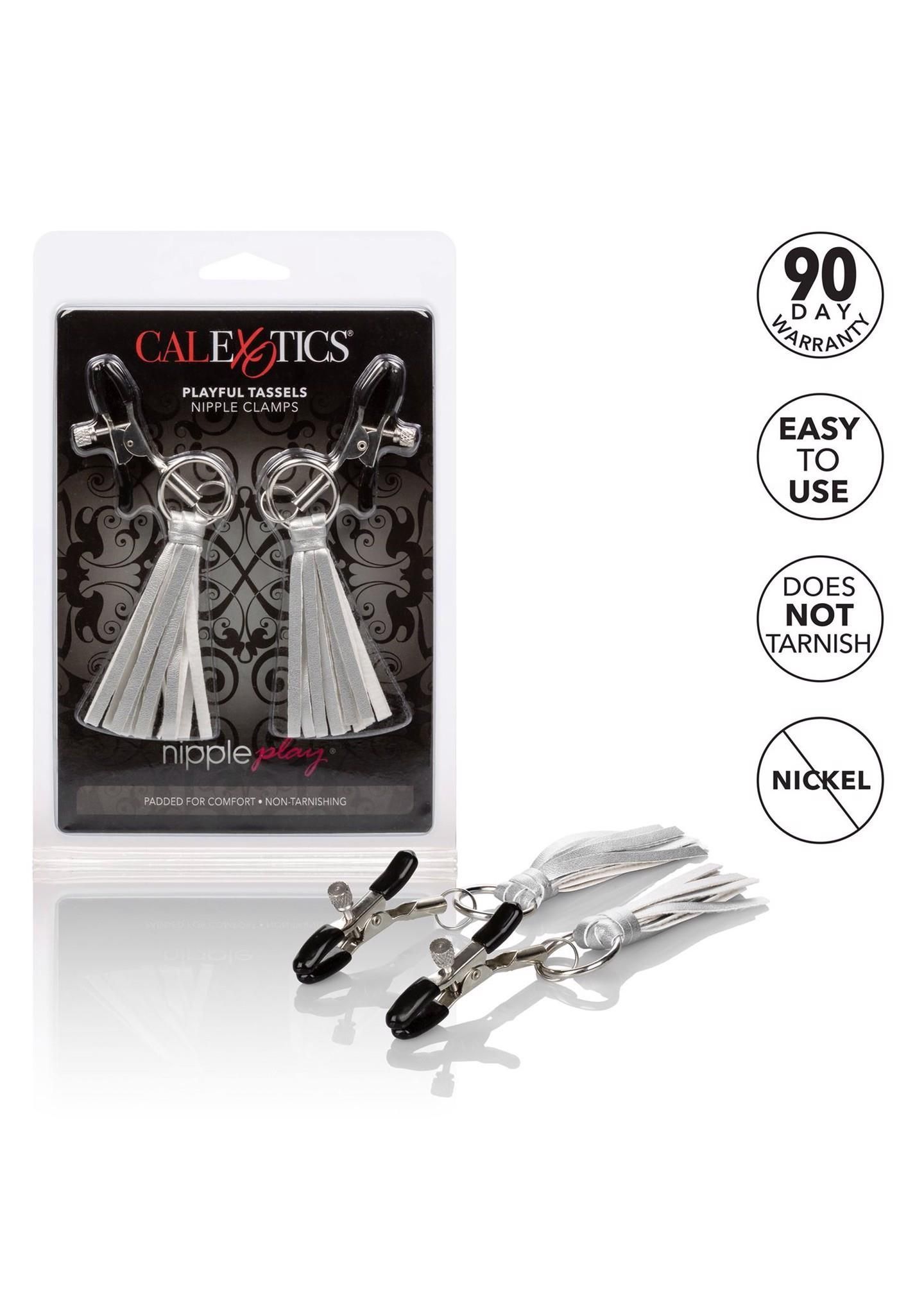 Зажимы для сосков Calexotics Playful Tassels (серебристый)