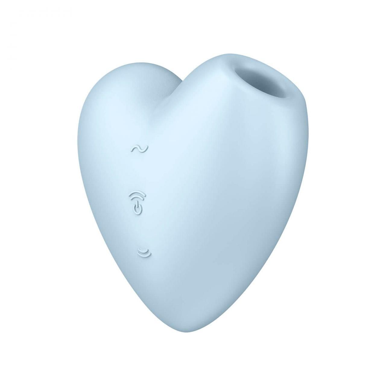 Вакуумный стимулятор клитора с вибрацией Satisfyer Cutie Heart (голубой)