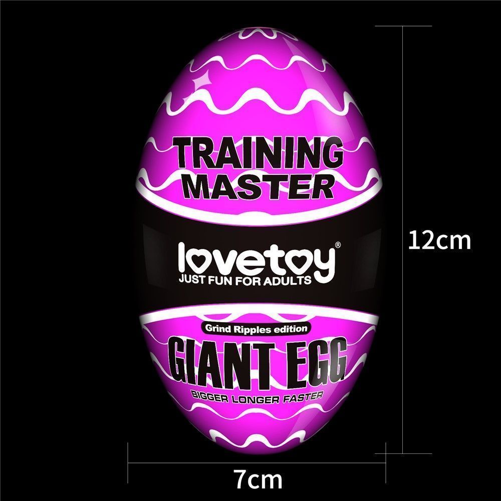 Мастурбатор яйцо LoveToy Giant Egg Grind Ripples Edition (прозрачный)
