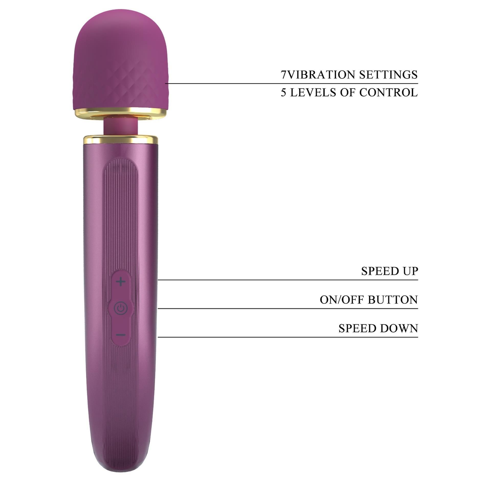 Вибромассажер Pretty Love Colorful Massager, 24 см (фиолетовый)