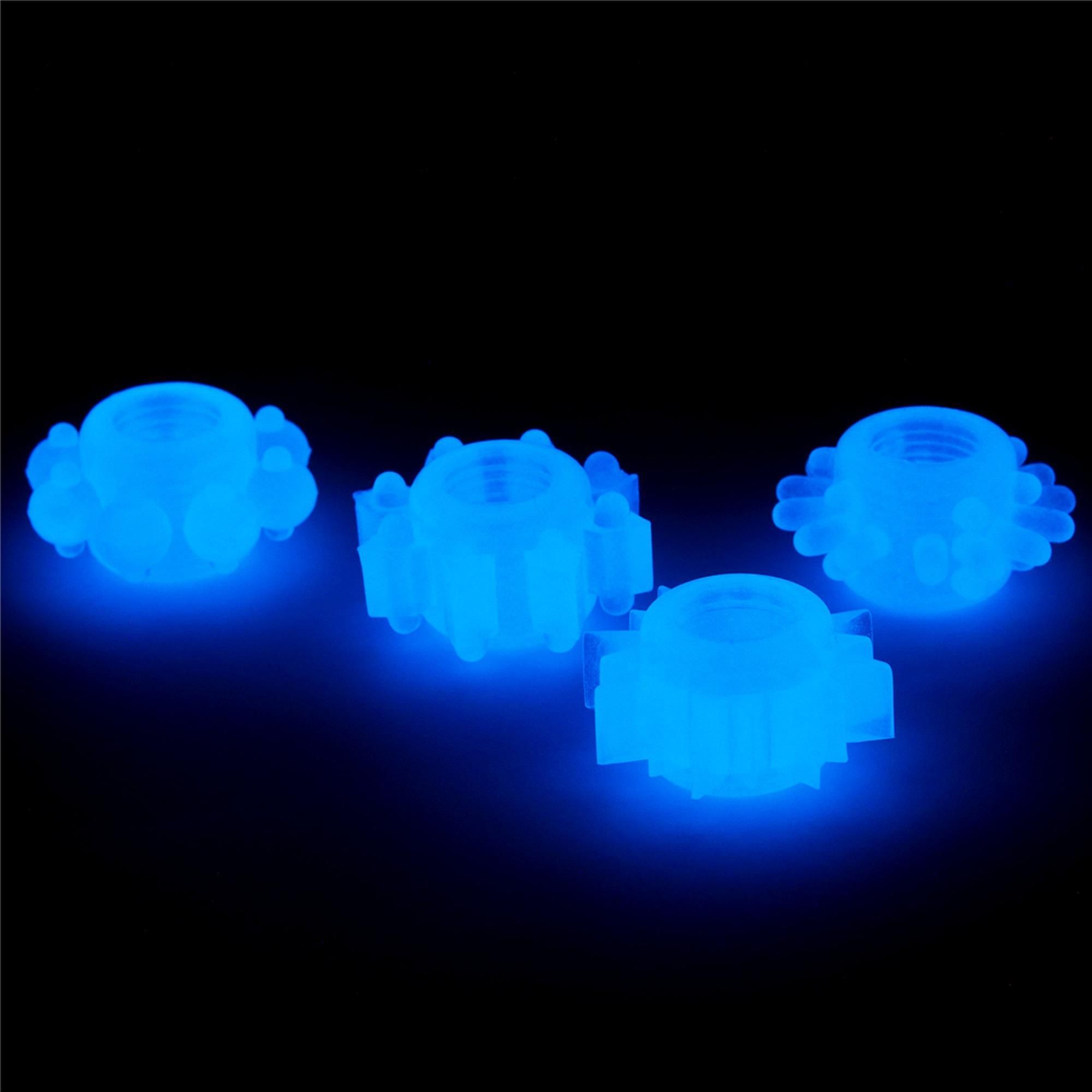 Набор эрекционных колец Lumino Play Penis Ring, 4 шт (голубой)