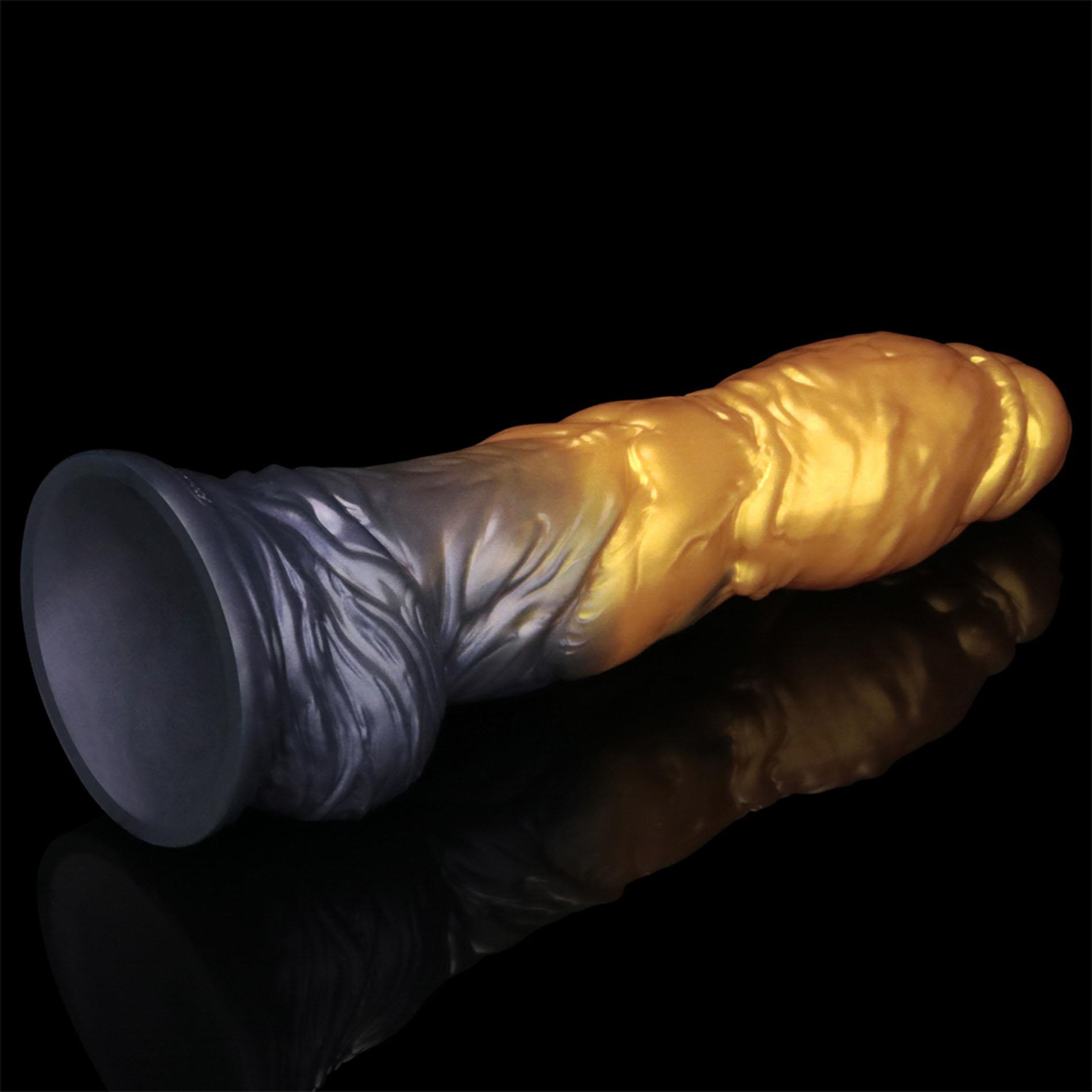 Фаллоимитатор Lovetoy Dual Density 10’’, 25.4 см (золотой)