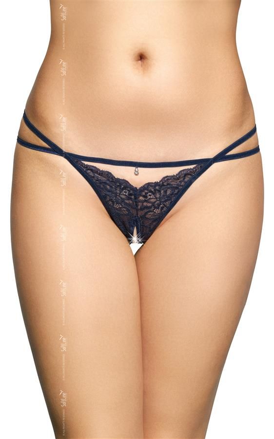 Трусики-стринги SoftLine G-String 2496, S/M (синий)
