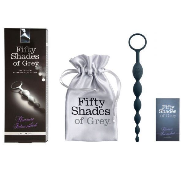 Analny łańcuch Fifty Shades of Grey Silicone Anal Beads, 25,4 см (czarny)