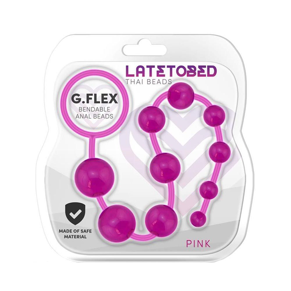 Анальная цепочка Latetobed G.Flex, 30 см (розовый)