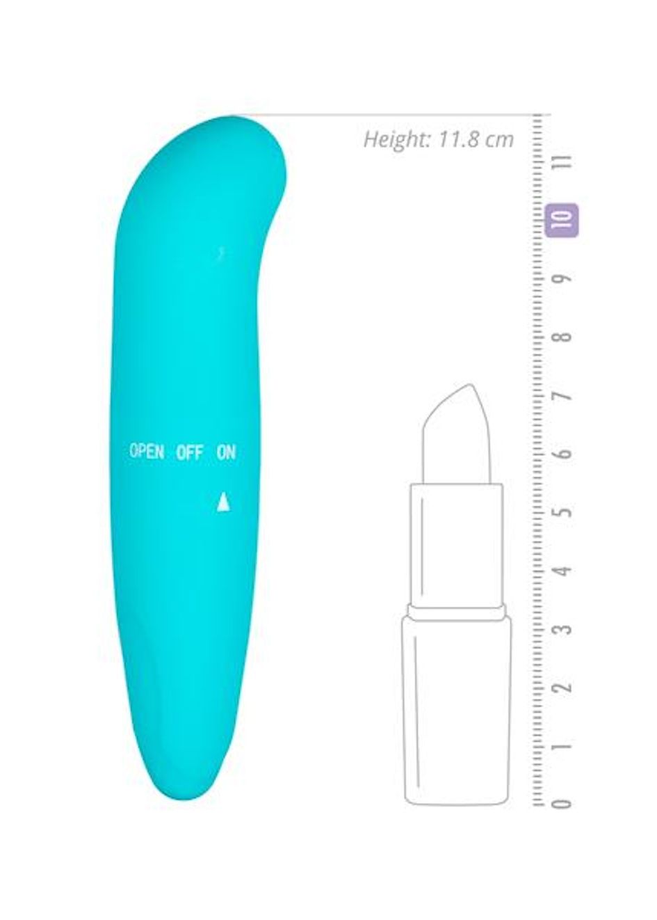 Мини-вибратор EasyToys G-Spot, 12 см (бирюзовый)