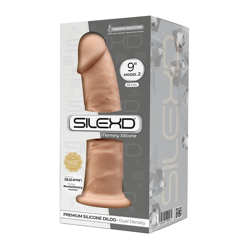 Фаллоимитатор Silexd Premium Silicone Dildo Model 2 Size 9 in, 25 см (телесный)
