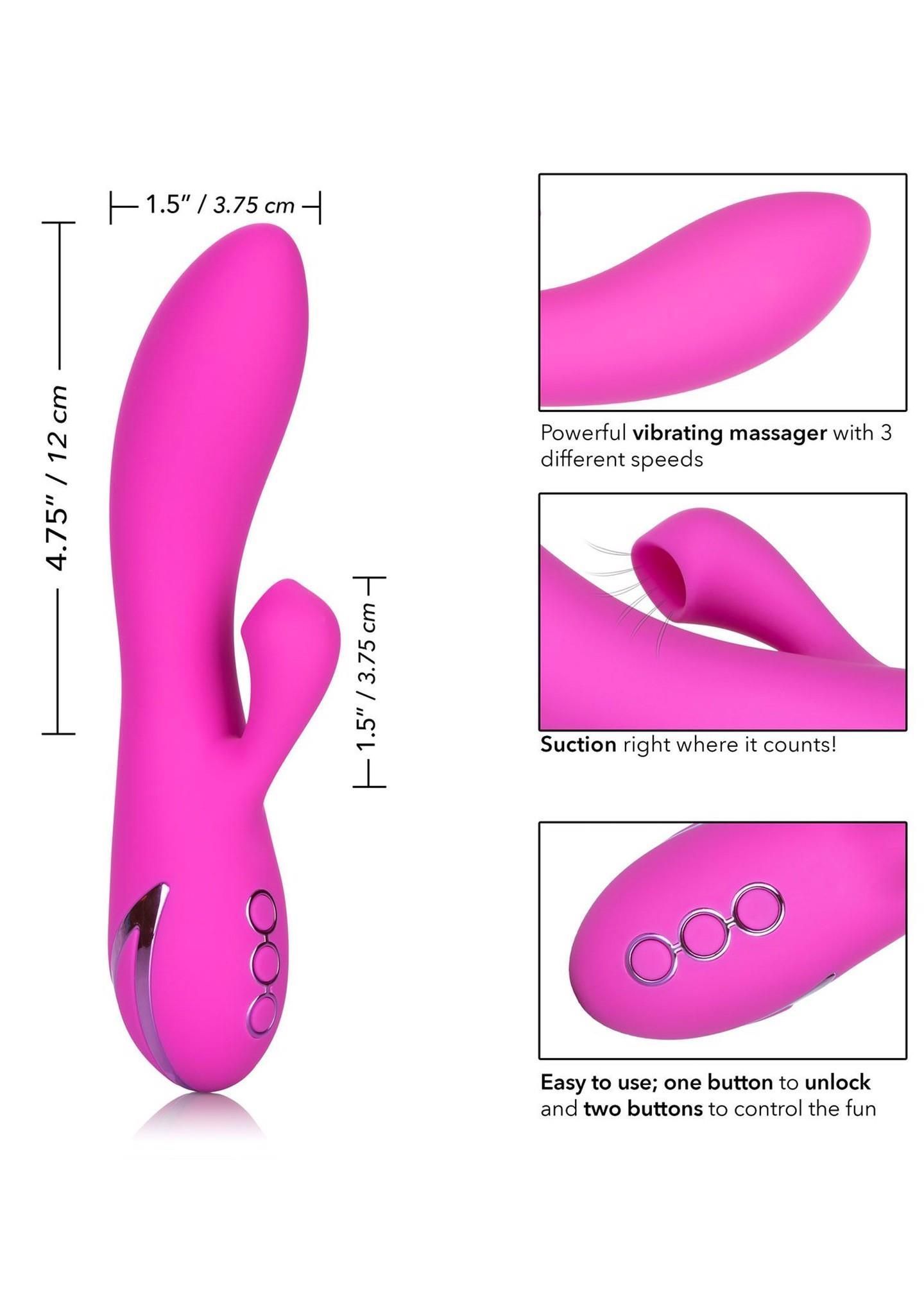 Вибратор-кролик CalExotics Malibu Minx, 20,8 см (розовый)