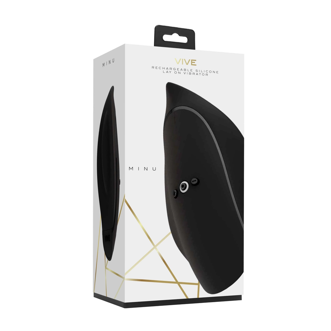 Вибратор Vive Minu Lay On, 8.5 см (черный)