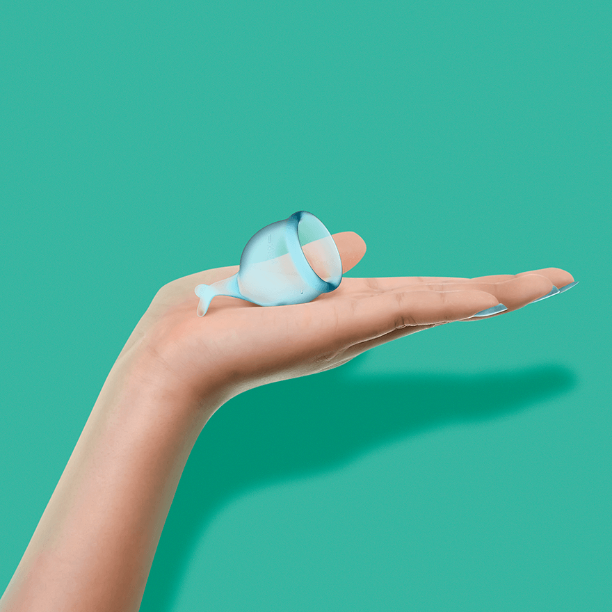 Менструальная чаша Satisfyer Feel Secure, 2 шт (голубой)