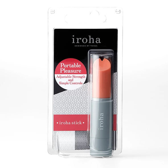 Вибратор для клитора Iroha Stick, 10 см (персиковый)