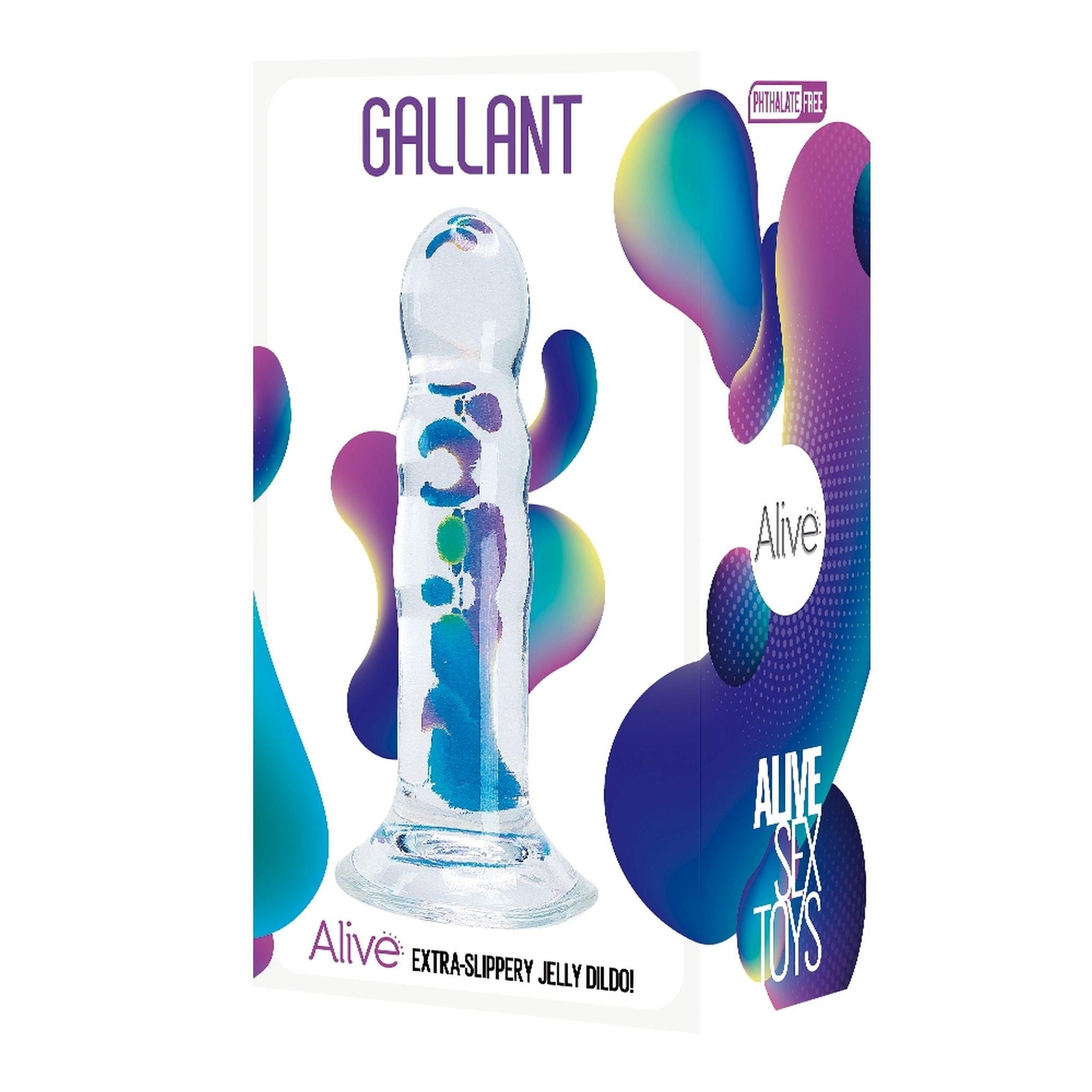 Фалоімітатор Alive Gallant Jelly, 16 см (прозорий)