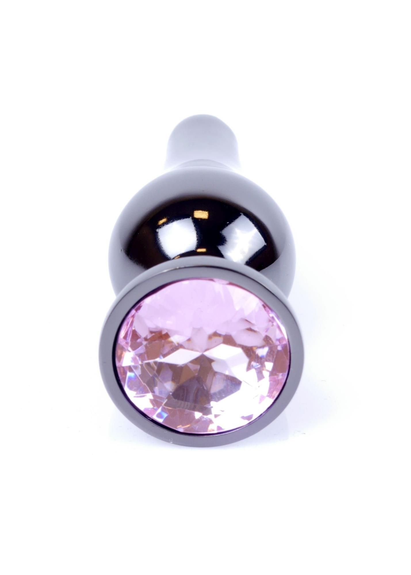 Korek analny MyLove Toys Jewellery Dark Silver Butt Plug, 9.5 cm (jasnoróżowa)