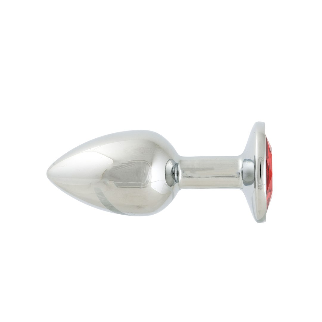 Korek Analny z kryształem Simply Pleasure S, 7 cm (czerwony)