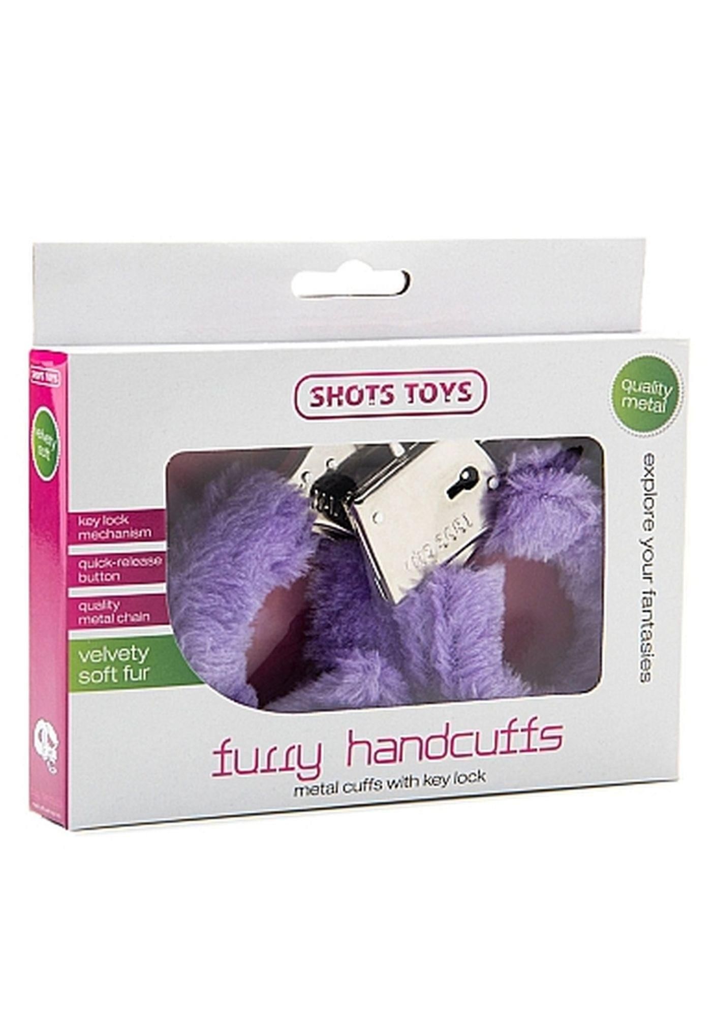 Kajdanki ShotsToys Handcuffs Furry (fioletowy)