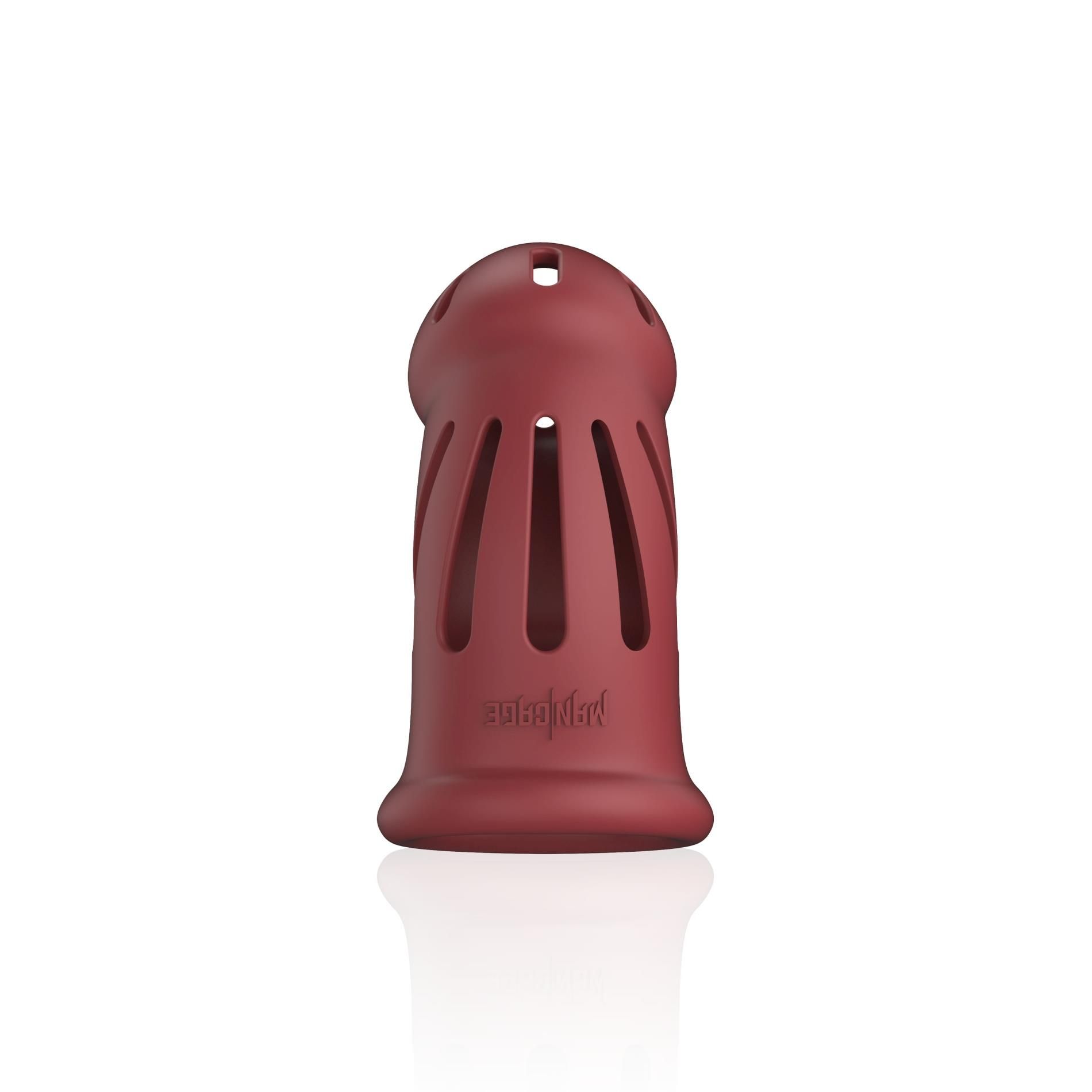 Пояс вірності для чоловіків ManCage Model 28 Chastity Cage, 9.5 см (червоний)
