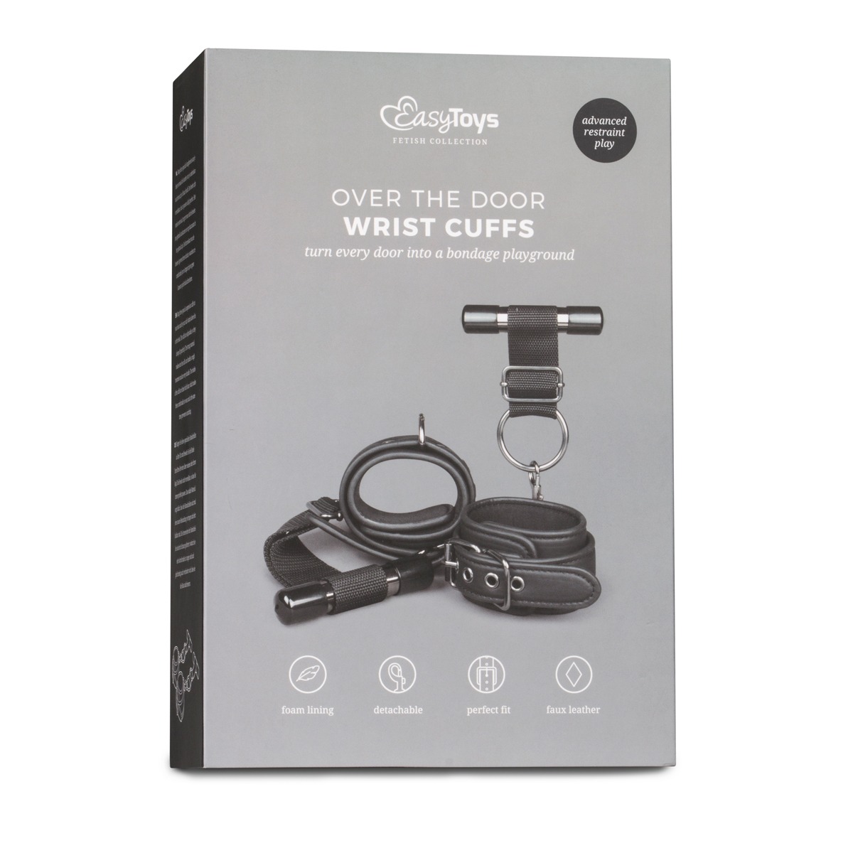 Easytoys Over the Door Wrist Cuffs - Kajdanki, Czarny